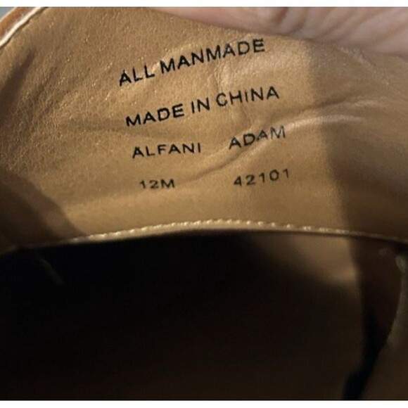 Alfani Adam Men's 12 M  Brown Lace Up Formal Oxford Dress shoes Cap Toe - Picture 11 of 11